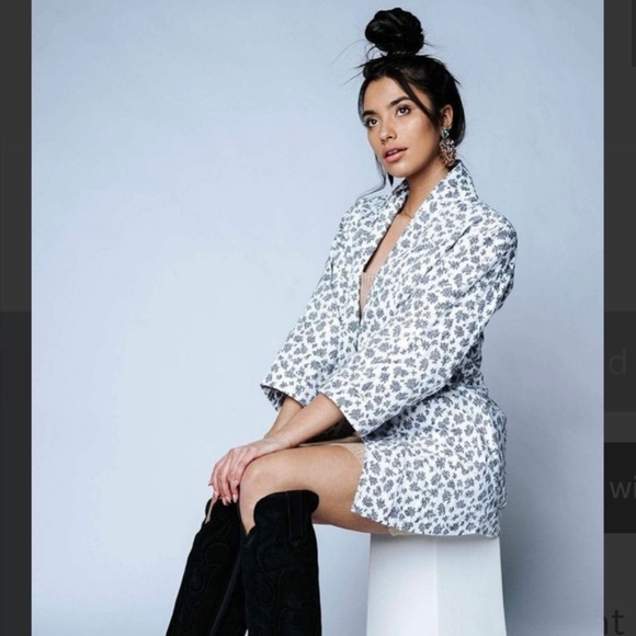 BOBBIE WREN CLAD & CLOTH QUILTED FLORAL PRINT OPEN FRONT JACKET CARDIGAN SzS - Picture 3 of 14